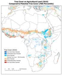 Tree Cover Potential - 70th Percentile - Africa v1